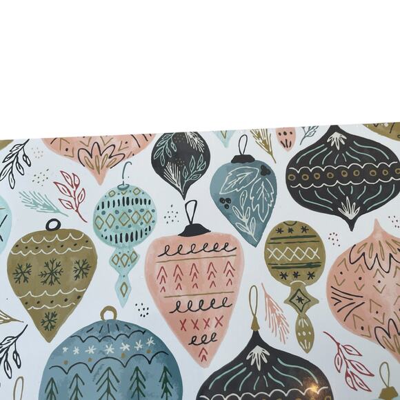 CHATEAU Christmas Ornament Cork Backed Hard Placemats 12x16 Set of 4 Holiday New - Picture 13 of 16